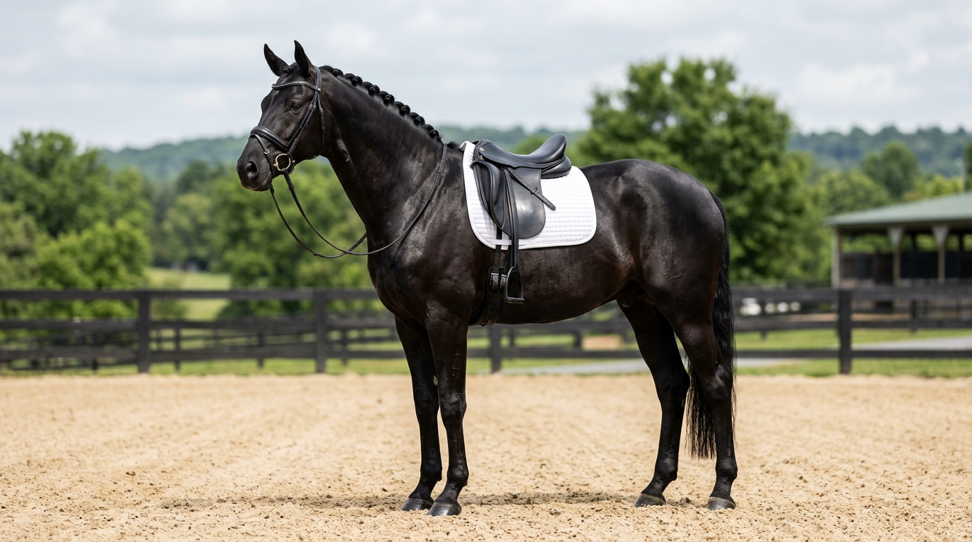 Buy That Horse - Example Auction Listing (Black Warmblood)