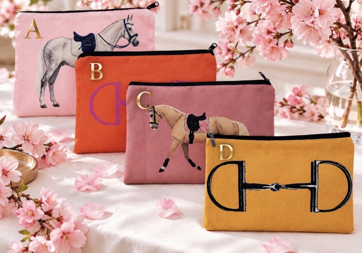 Luxury Equestrian Cosmetic & Travel Pouches