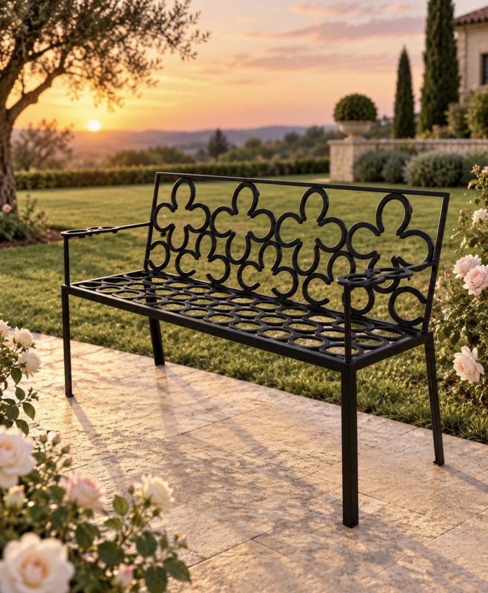Stylish 3-Seater Equestrian Garden Bench