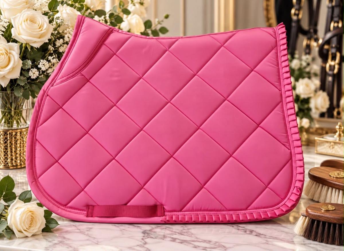 Cerise Pink Diamond-Quilted Numnah